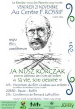 Flyer de la soirée de Juvisy sur Korczak