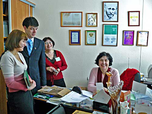 Roza Valeyeva et ses étudiants à Kazan