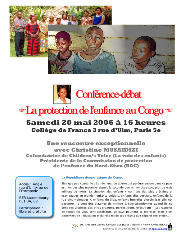 Affiche de la conférence du 20 mai 2006